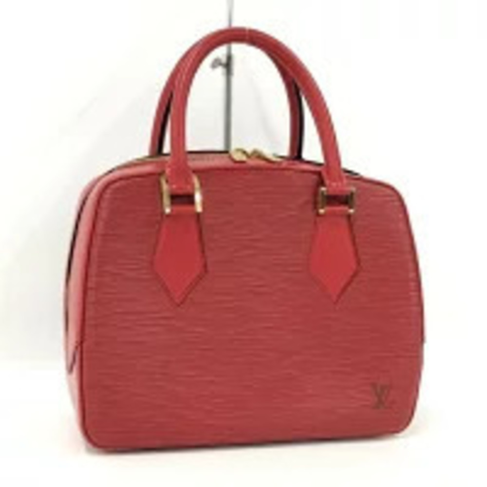 LOUIS VUITTON Sablon Handbag Epi Leather Red